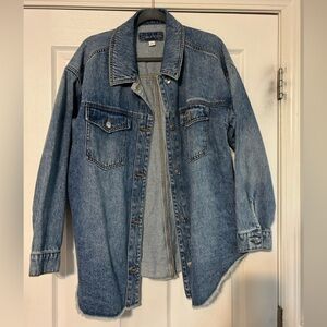 Maurices Raw Hem Denim Shacket
